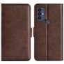 Mobigear Slim Magnet Housse TCL 30 SE Etui Porte-Monnaie - Marron