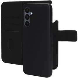 Mobiparts Housse Samsung Galaxy A16 MagSafe Etui avec Coque Détachable en Cuir Véritable Porte-Monnaie - Noir
