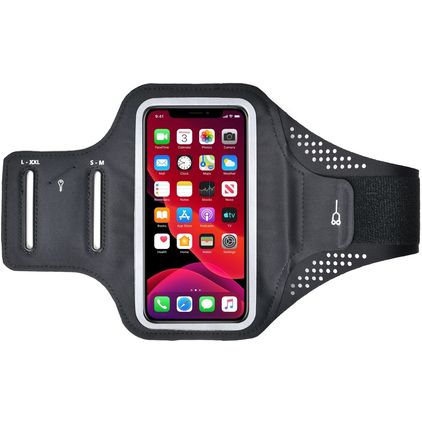 Mobigear Easy Fit Brassard Téléphone Samsung Galaxy S10 5G Brassard Coque de Sport en Neoprène - Noir