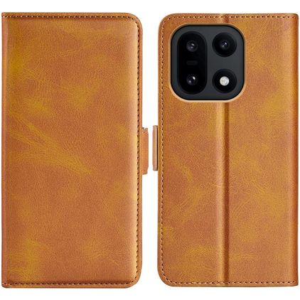 Mobigear Slim Magnet Housse OnePlus 15 Etui Porte-Monnaie - Cognac