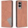 Mobigear Rhombus Slim Housse Samsung Galaxy S25 Edge Etui - Marron