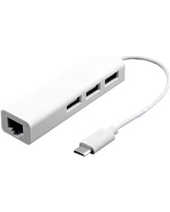 Mobigear - Hub USB-C vers Ethernet / USB-A - Blanc