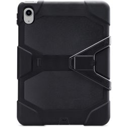 Xccess Survivor Essential Coque iPad Pro 11 Pouces (2022) Coque arrière en Plastique rigide,Silicone + Support Amovible - Noir