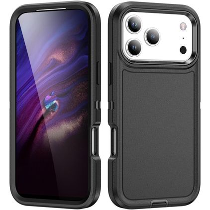 Mobigear Rugged Coque iPhone 18 Pro Max Coque arrière Rigide Anti-Chocs - Noir