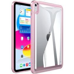 Mobigear Crystal Coque iPad 10 (2022) Coque Arrière Rigide - Transparent / Rose