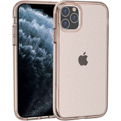 Mobigear Glitter Coque iPhone 11 Pro Coque arrière Rigide Anti-Chocs - Or