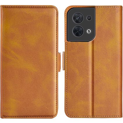 Mobigear Slim Magnet OPPO Reno 8 5G Étui Portefeuille - Cognac