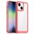 Mobigear Crystal Coque iPhone 14 Coque arrière Rigide - Transparent / Rouge