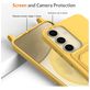 Mobigear Integrated Card Bag Solid Color Liquid Samsung Galaxy A35 Coque avec cordon en Silicone et Porte-Cartes - Jaune