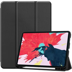 Mobigear Tri-Fold Gel Coque iPad Pro 11 Pouces (2020) Etui en TPU,Similicuir + Porte-crayon - Noir