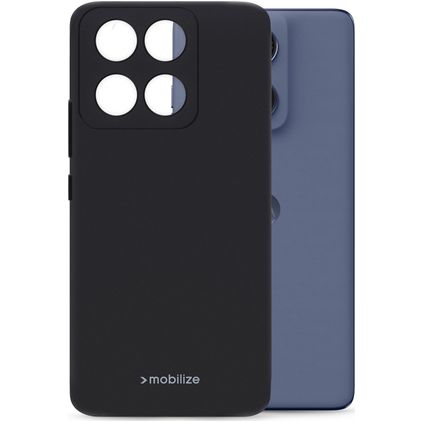 Mobilize Rubber Gelly Coque Motorola Edge 60 Fusion Coque arrière en TPU Souple - Noir