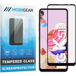 Mobigear Premium LG K51s Verre trempé Protection d'écran - Compatible Coque - Noir