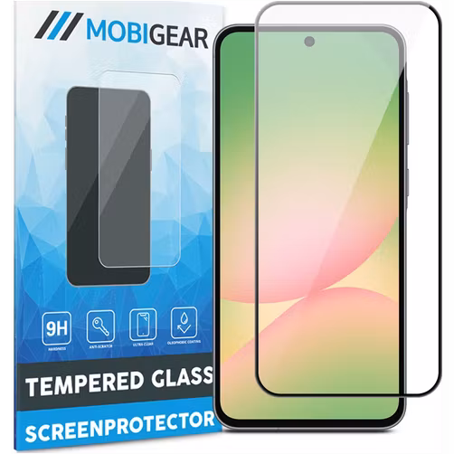 Mobigear Premium Samsung Galaxy A56 Verre trempé Protection d'écran - Compatible Coque - Noir