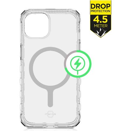 ITSKINS SupremeMagClear-R Transparent iPhone 14 Plus MagSafe Plastique rigide Coque arrière Antichoc - Transparent