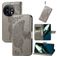 Mobigear Butterfly Housse OnePlus 11 Etui Porte-Monnaie - Gris