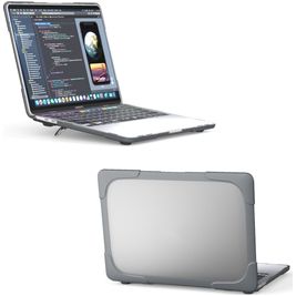 Mobigear Shockproof MacBook Pro 13 Pouces (2016-2023) Coque - Gris - Model A1706 / A1708 / A1989 / A2159 / A2289 / A2251 / A2338