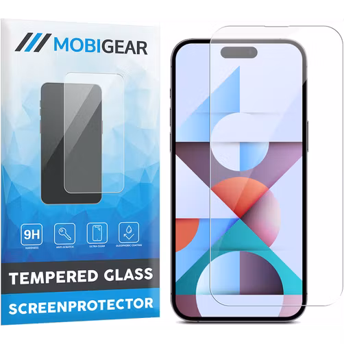 Mobigear iPhone 15 Pro Verre trempé Protection d'écran - Compatible Coque