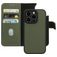 Mobiparts Housse iPhone 14 Pro MagSafe Etui avec Coque Détachable en Cuir Véritable Porte-Monnaie - Vert