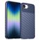 Mobigear Groove Coque iPhone 16e Coque arrière en TPU Souple - Bleu
