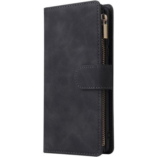 Mobigear Zipper Housse Samsung Galaxy S10 Lite Etui Porte-Monnaie - Noir