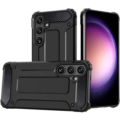 Mobigear Outdoor Coque Samsung Galaxy S24 Plus Coque arrière Rigide Anti-Chocs - Noir