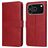 Mobigear Wallet Housse iPhone 17 Pro Etui Porte-Monnaie - Rouge
