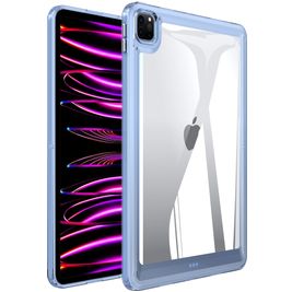 Mobigear Crystal Coque iPad Pro 11 Pouces (2020) Coque Arrière Rigide - Transparent / Bleu