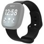 Mobigear Sport Dual Bracelet Silicone Fitbit Sense Fermeture à clou et passant - Noir