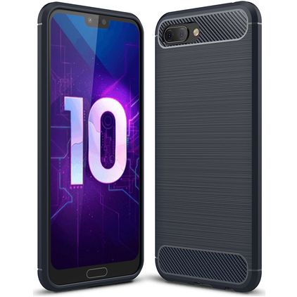 Mobigear Brushed Slim Coque HONOR 10 Coque arrière en TPU Souple - Bleu Marin