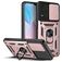 Mobigear Armor Ring Cam Slide Coque Vivo Y21s Coque arrière Rigide Anti-Chocs avec Anneau-Support et Protecteur Lentilles - Rose doré