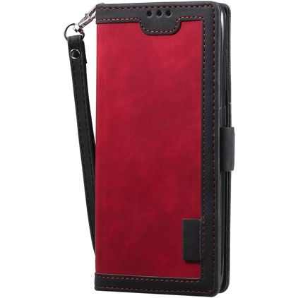 Mobigear Two Tone Huawei P40 Étui Portefeuille - Noir / Rouge