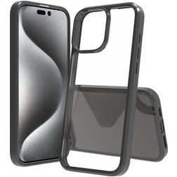 Mobigear Crystal iPhone 16 Pro Max Plastique rigide Coque arrière - Noir
