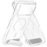 Mobiparts Hardcover Coque Transparente iPhone 18 Pro Max MagSafe Coque arrière Rigide avec Support Amovible - Transparent