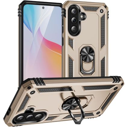 Mobigear Armor ring Coque Samsung Galaxy A37 Coque arrière Rigide Anti-Chocs avec Anneau-Support - Or