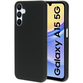 Mobiparts Coque Samsung Galaxy A15 Coque arrière en Silicone - Noir