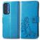 Mobigear Clover Motorola Edge (2021) Étui Portefeuille - Bleu