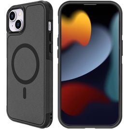 Mobigear Traveller Coque iPhone 15 Plus MagSafe Coque arrière Rigide Anti-Chocs - Noir