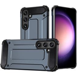 Mobigear Outdoor Coque Samsung Galaxy S24 Coque arrière Rigide Anti-Chocs - Bleu Marin