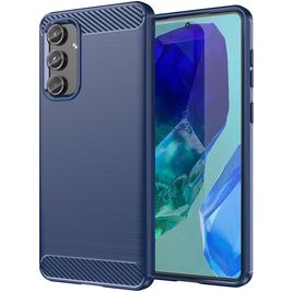 Mobigear Brushed Slim Coque Samsung Galaxy M55 Coque arrière en TPU Souple - Bleu