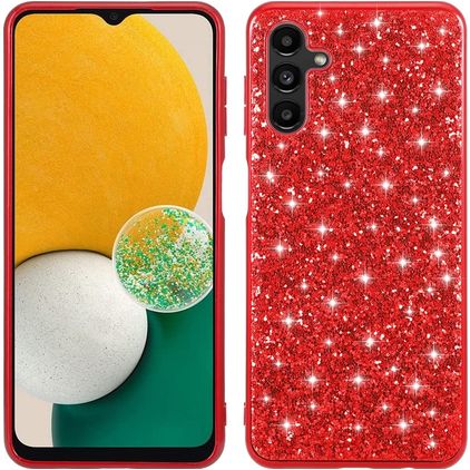 Mobigear Glitter Coque Samsung Galaxy A54 Coque arrière Rigide - Rouge