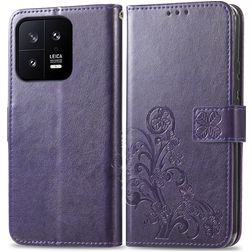 Mobigear Clover Xiaomi 13 Étui Portefeuille - Violet