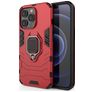 Mobigear Armor Ring Coque iPhone 13 Pro Coque arrière Rigide Anti-Chocs avec Anneau-Support - Rouge