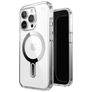 Speck Presidio Clear Transparent iPhone 15 Pro MagSafe Plastique rigide Coque arrière - ClickLock