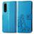 Mobigear clover Housse Sony Xperia 5 IV Etui Porte-Monnaie - Bleu