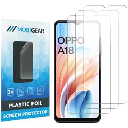 Mobigear OPPO A18 Protection d'écran Film - Compatible coque (Lot de 3)
