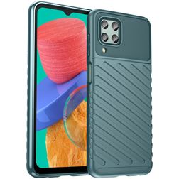 Mobigear Groove Coque Samsung Galaxy M33 Coque arrière en TPU Souple - Vert