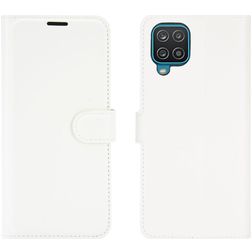 Mobigear Classic Samsung Galaxy A12 Étui Portefeuille - Blanc