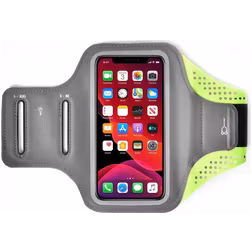 Mobigear Easy Fit Brassard Téléphone Motorola Moto G9 Plus Brassard Coque de Sport en Neoprène - Vert