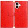 Mobigear Flowers Housse iPhone 17 Etui Porte-Monnaie - Rouge
