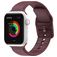 Mobigear Dashed Bracelet Silicone Apple Watch Fermeture boucle ardillon - 49/46/45/44 mm - Bordeaux